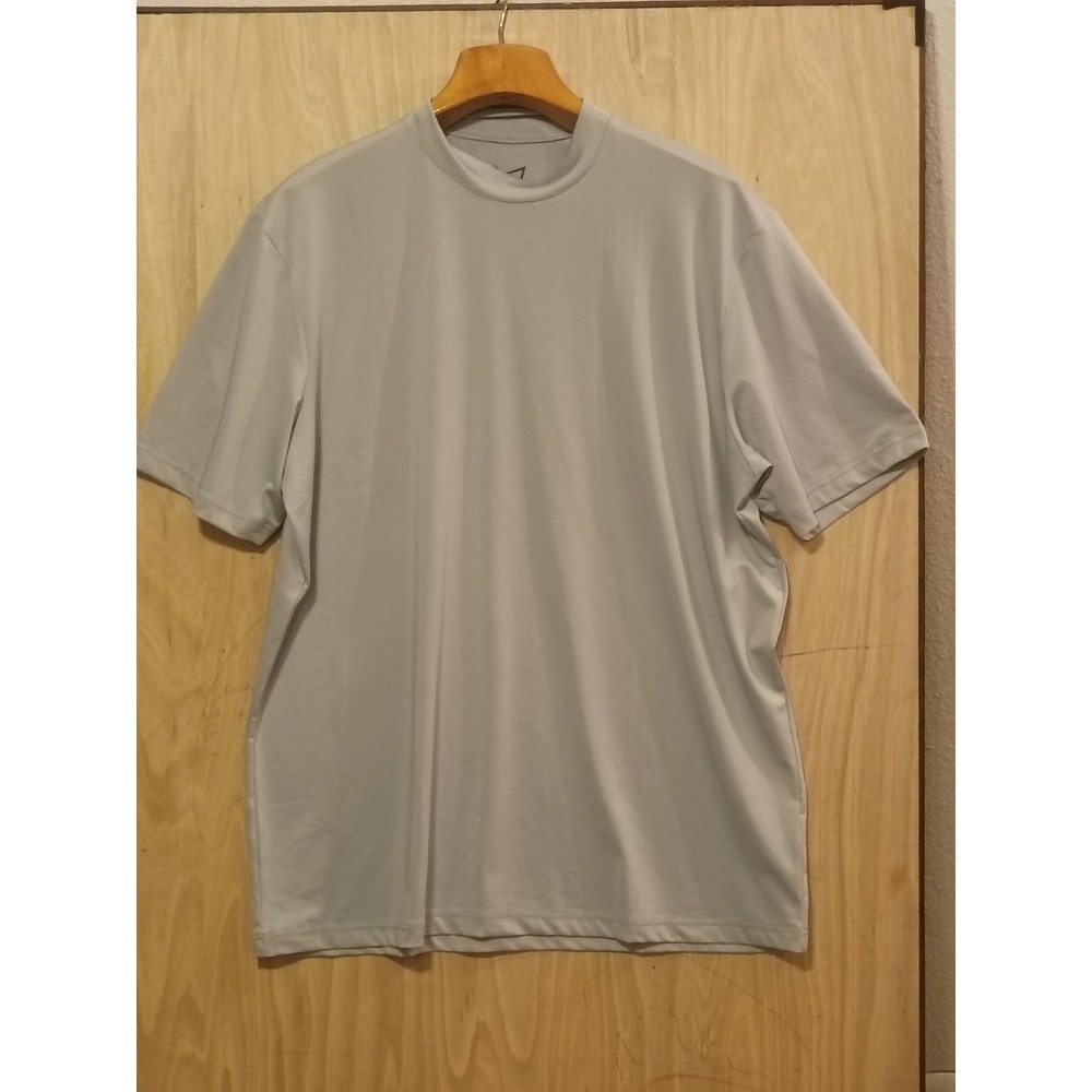 TGW The Golf Warehouse Mens XL Gray Mock Neck Performance Short Sleeve Shirt